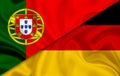 Flag of Portugal and flag of Germany