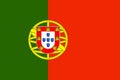 Flag of Portugal in official rate and colors Royalty Free Stock Photo