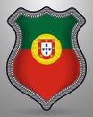 Flag of Portugal. Vector Badge and Icon