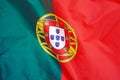 Flag of Portugal. Flag of Portugal waving in the wind Royalty Free Stock Photo