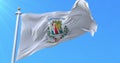 Flag of Province of Alajuela, Costa Rica. Loop