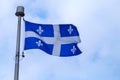 Flag of the Province of Quebec, Canada Royalty Free Stock Photo