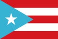 Glossy glass flag of Puerto Rican Independence Movement United States & Puerto Rico