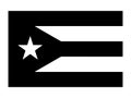 Flag of Puerto Rico. Black and white EPS Vector File