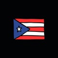 Flag Puerto Rico doodle icon Royalty Free Stock Photo