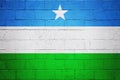 Flag of Puntland painted on a wall Royalty Free Stock Photo