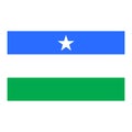 Flag of Puntland. White background. Vector illustration.