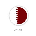 Qatar Button Flag Vector Template Design Illustrator Royalty Free Stock Photo