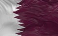 Flag of the Qatar waving in the wind 3d render
