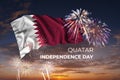 Flag of Quatar on Independence day