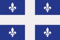 Flag of quebec - province of canada Royalty Free Stock Photo