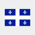 Flag of the Canadian province of Quebec in correct size, proportions and colors. Vector illustration