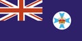 Flag of Queensland. Illustration of Australian Flag of Queensland