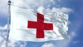 Red Cross Waving Flag