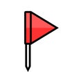 flag red pointer map location color icon vector illustration Royalty Free Stock Photo