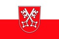 Flag of Regensburg in Upper Palatinate in Bavaria, Germany