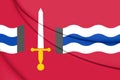 Flag of Reimerswaal Zeeland, Netherlands. 3D Illustration