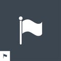 Flag related vector glyph icon. Royalty Free Stock Photo