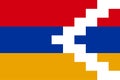 The flag of the Republic of Artsakh vector sign
