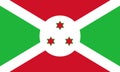 Flag of the Republic of Burundi Royalty Free Stock Photo