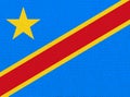 flag of Republic of Congo. National Congolese flag on fabric.Republic of the Congo