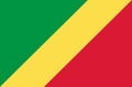 flag of Republic of Congo. National Congolese flag on fabric.Republic of the Congo