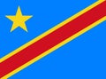 flag of Republic of Congo. National Congolese flag. Republic of Congo