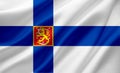 The flag of the Republic of Finland is a northern country in Northern Europe.