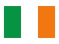 Flag of Republic of Ireland on white background Royalty Free Stock Photo