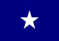 Glossy glass flag of Republic of Texas independent 1836-1845; flag flown 1836-1839