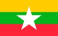 Flag of Republic of the Union of Myanmar - Burma
