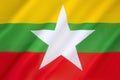 Flag of the Republic of the Union of Myanmar - Burma