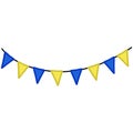 Flag Ribbon Streamer Flags Blue and Yellow Illustration Vector