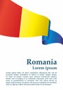 Flag of Romania, Romania. Bright, colorful vector illustration.