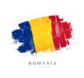 Flag of Romania. Vector illustration on a white background Royalty Free Stock Photo