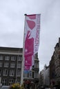 Flag Roze Filmdagen At Amsterdam The Netherlands 21-3-2024 Royalty Free Stock Photo