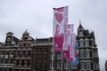 Flag Roze Filmdagen At Amsterdam The Netherlands 21-3-2024 Royalty Free Stock Photo