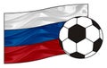 Flag of Russia with a ball Royalty Free Stock Photo