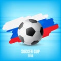 Flag of Russia and ball Royalty Free Stock Photo