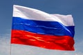 Flag Russia on blue sky