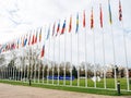 Flag of Russia flying half-mast at Council of Europe in Strasbou