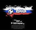 Flag of Russia and football fans