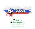 Flag of Russia and football fans