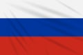 Flag Russia swaying in wind, realistic vector Royalty Free Stock Photo