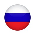 Flag Russian button. Design element for websites, applications. Vector isolated on white background Royalty Free Stock Photo