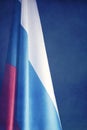 Flag Russian Federation dark blurred background, tricolor, banner patriot Russia.