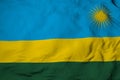 Flag of Rwanda in 3D rendering Royalty Free Stock Photo