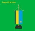 Flag of Rwanda, Rwanda Flag, National symbol of Rwanda country. table flag of Rwanda
