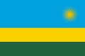 Flag of Rwanda. Republic of Rwanda flag Royalty Free Stock Photo