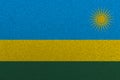 Flag of Rwanda, Rwanda Flag, National symbol of Rwanda country. Fabric and texture flag of Rwanda